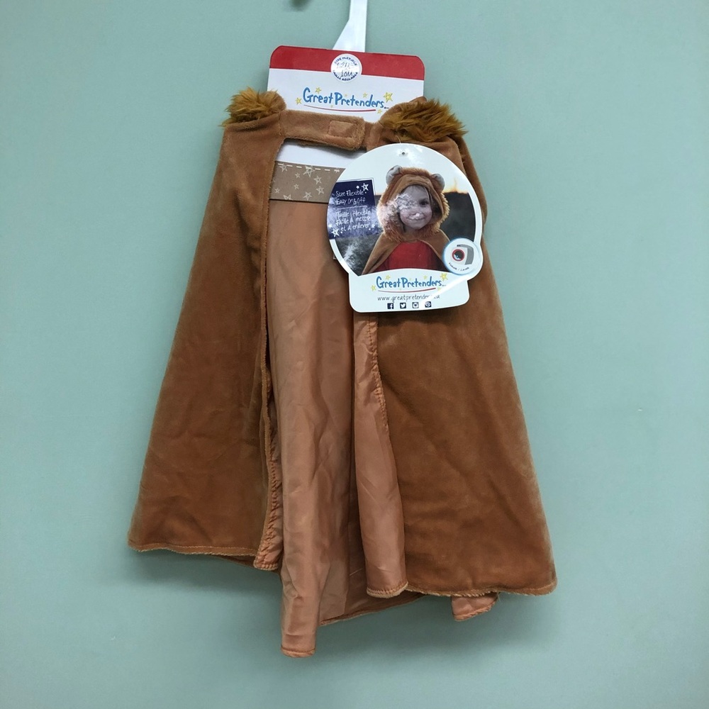 Great Pretenders | Kid’s Lion Cape Costume | Brown | Various Sizes
